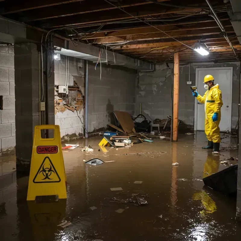 Flooded Basement Electrical Hazard in McDonald County, MO Property