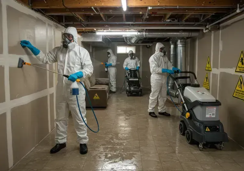 Basement Moisture Removal and Structural Drying process in McDonald County, MO